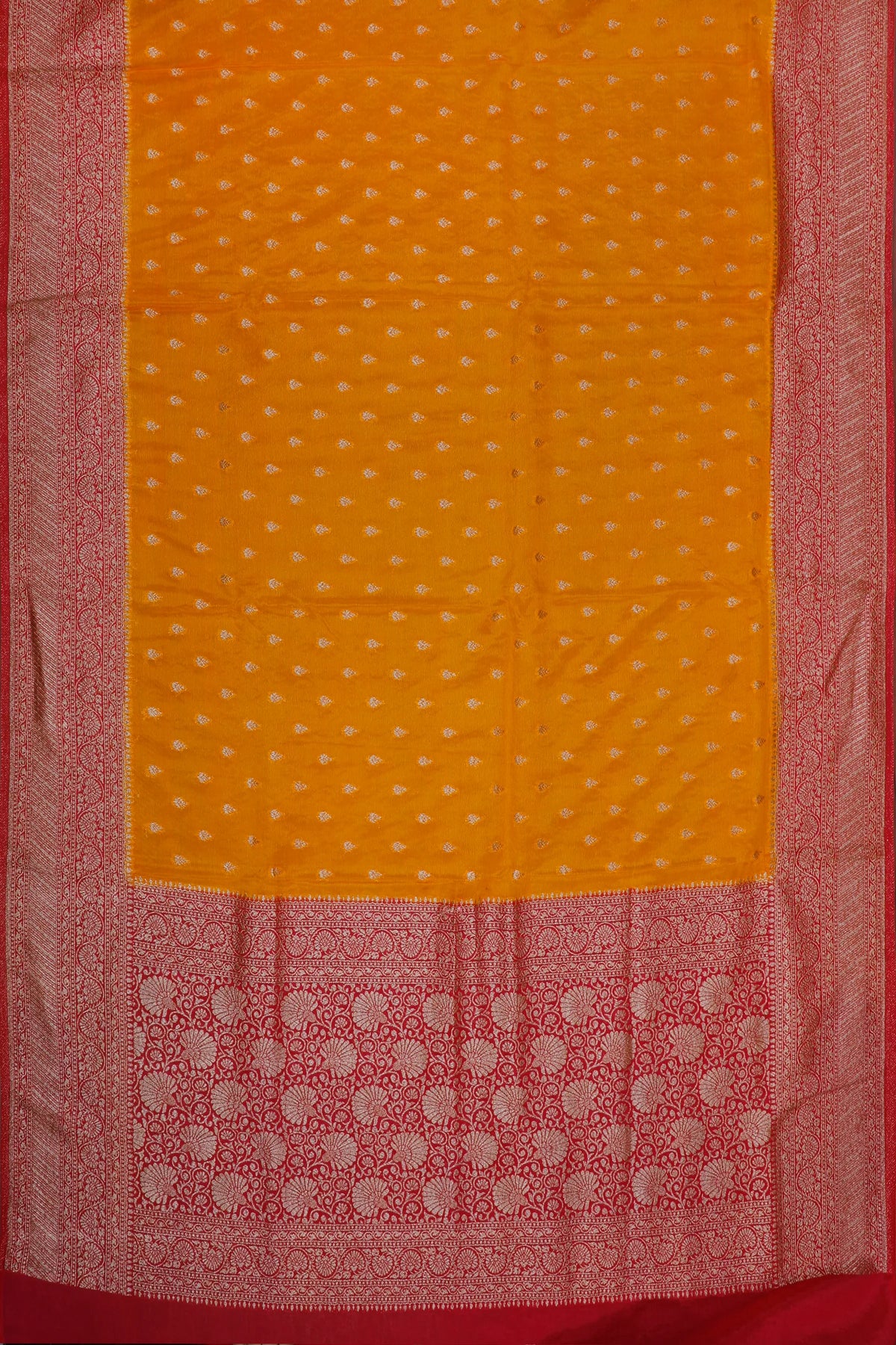 Mango Yellow Powerloom Designer Saree