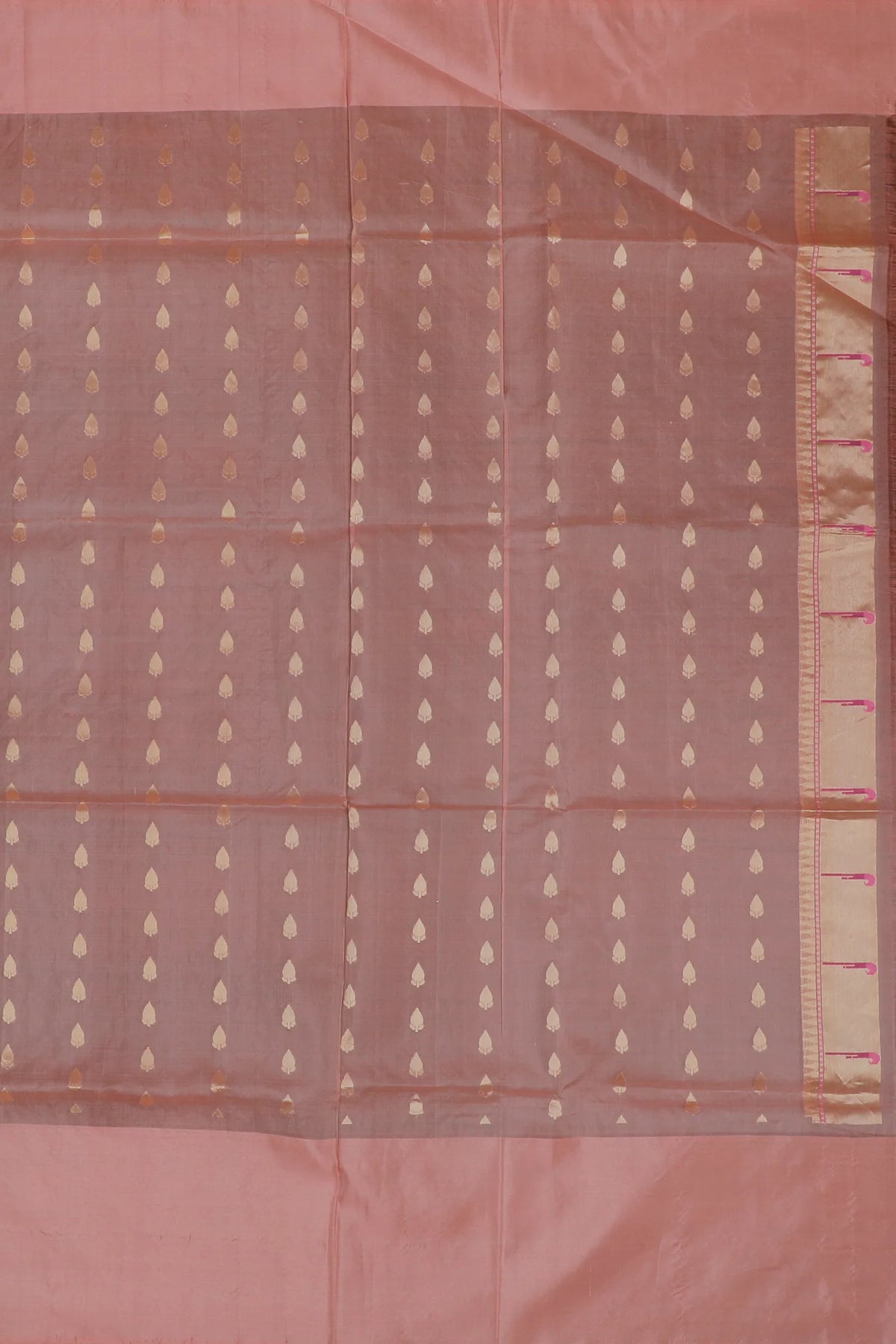 White Handloom Benarasi Katan Silk Saree
