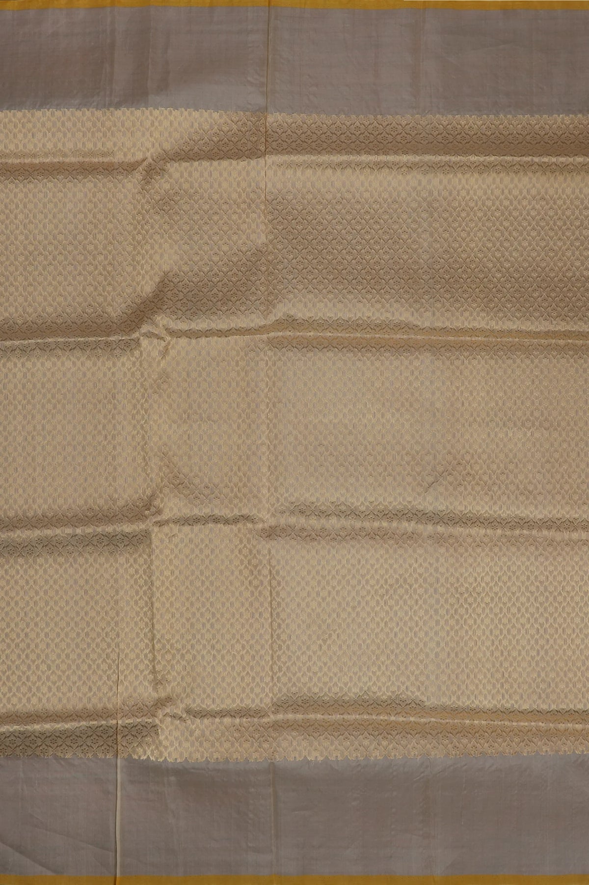 Ivory Handloom Benarasi Kora Silk Saree