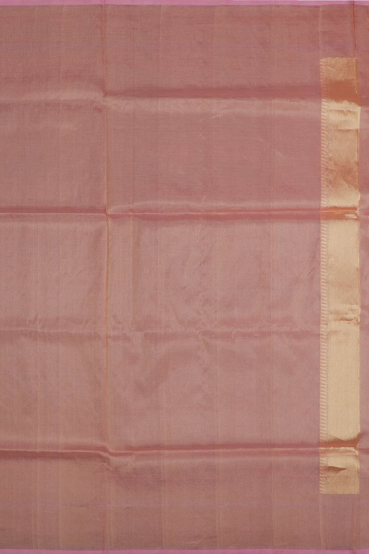 Peach Pink Handloom Benarasi Jamdani Tissue Pure Silk Saree