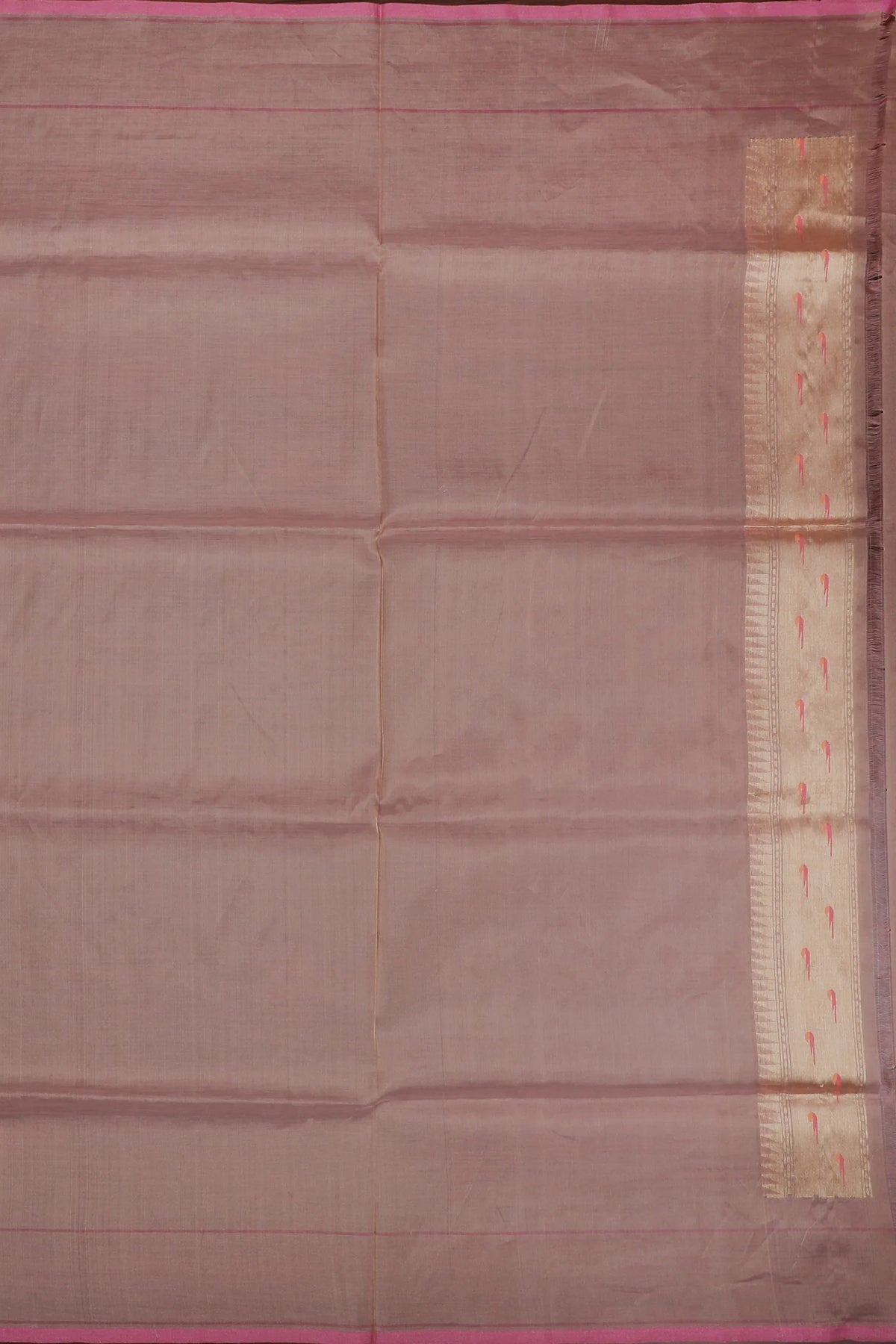 Baby Pink Handloom Benarasi Jamdani Tissue Pure Silk Saree