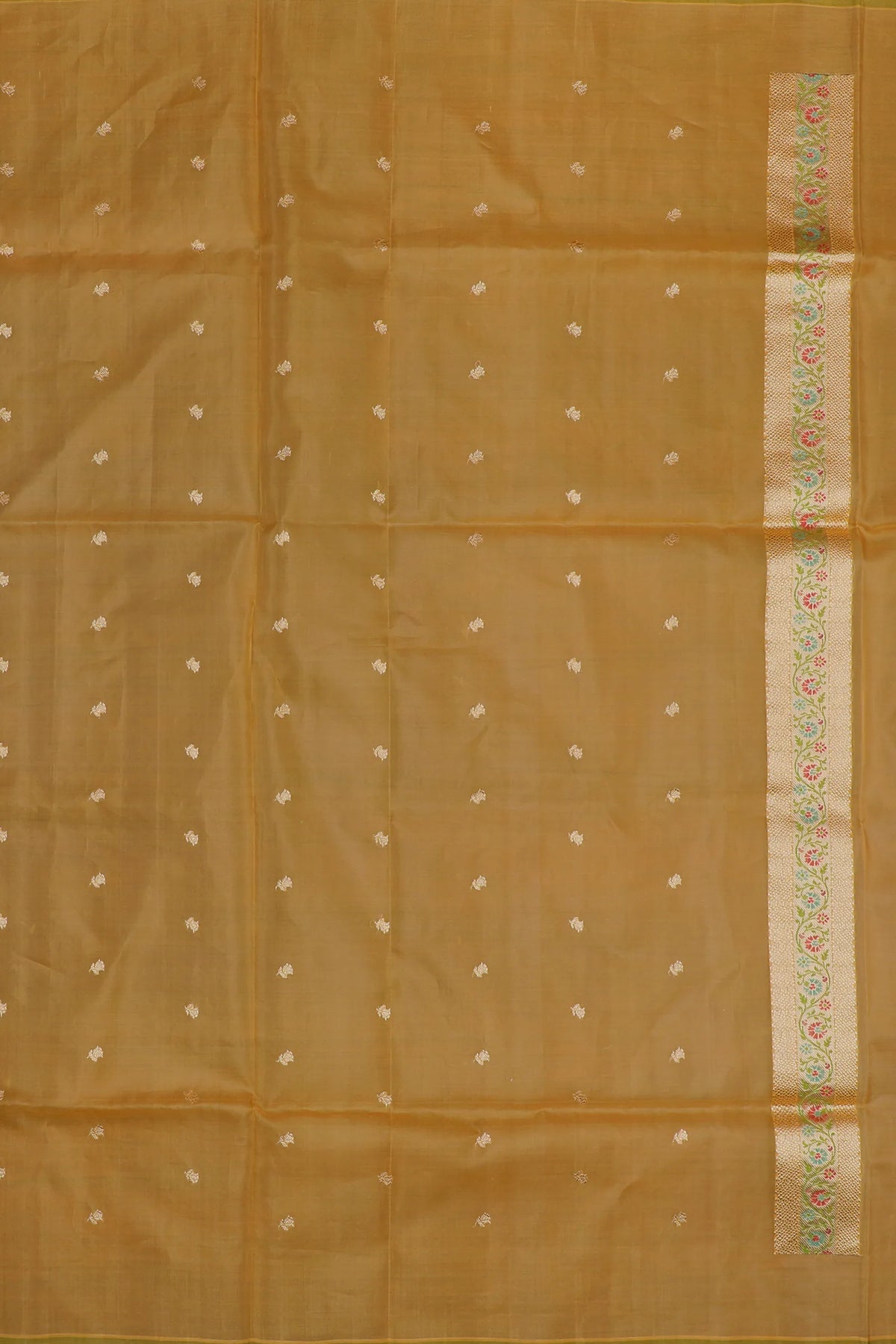 Yellow Handloom Benarasi Kora Silk Saree
