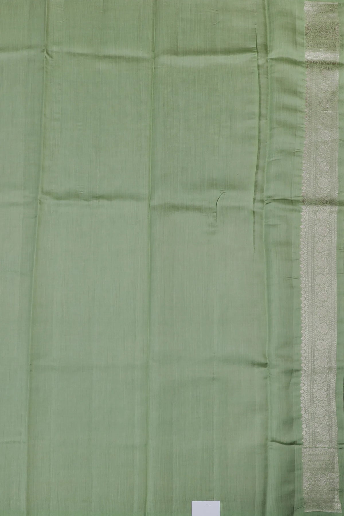 Pista Green Powerloom Chinia Benarasi Pure Silk Saree