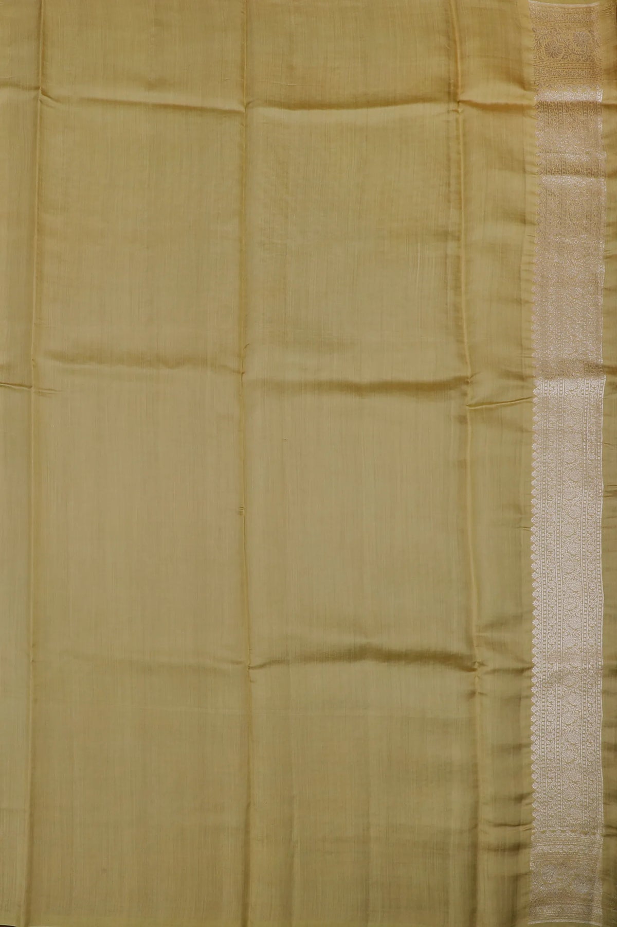 Yellow Powerloom Chinia Benarasi Pure Silk Saree