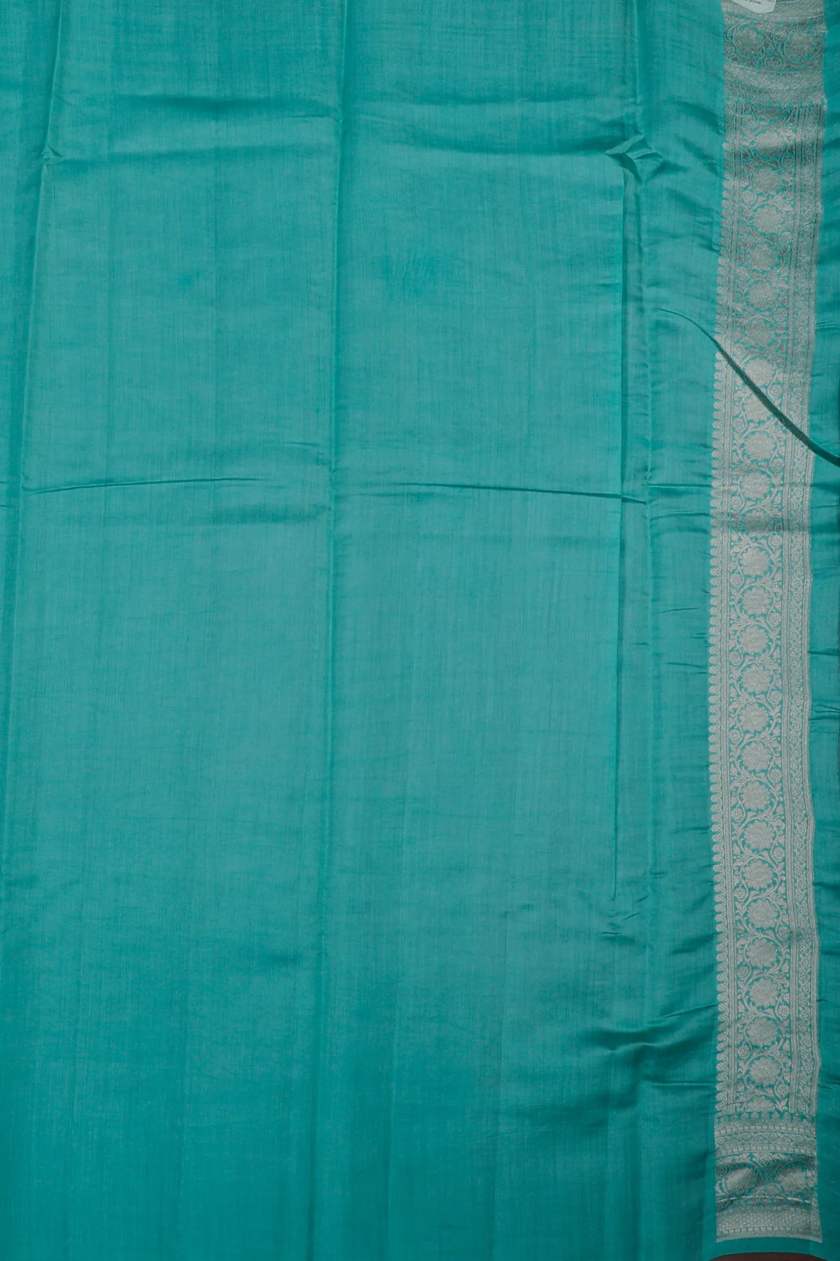 Sea Green Powerloom Chinia Benarasi Pure Silk Saree