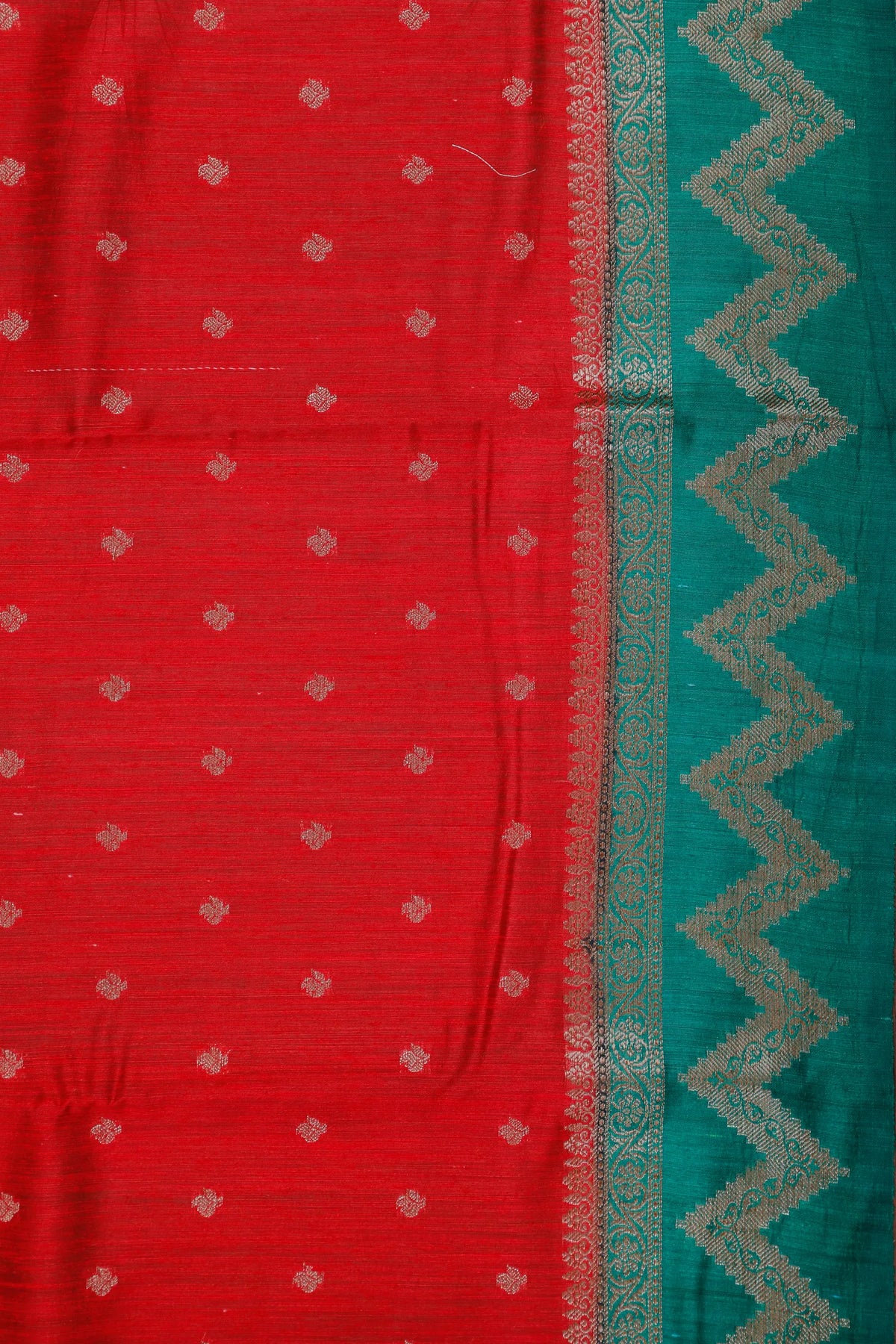 Red Powerloom Benarasi Dupion Silk Saree