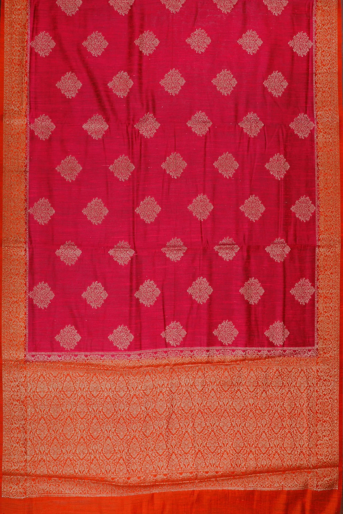 Raani Pink Powerloom Benarasi Dupion Silk Saree