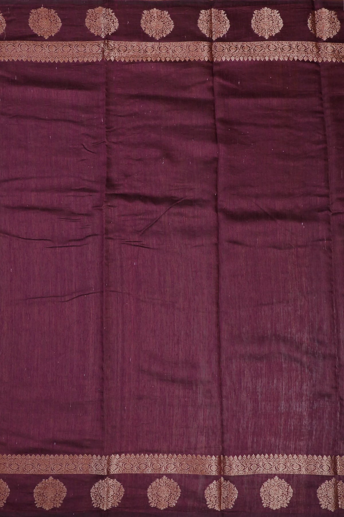 Dark Purple Powerloom Benarasi Dupion Silk Saree
