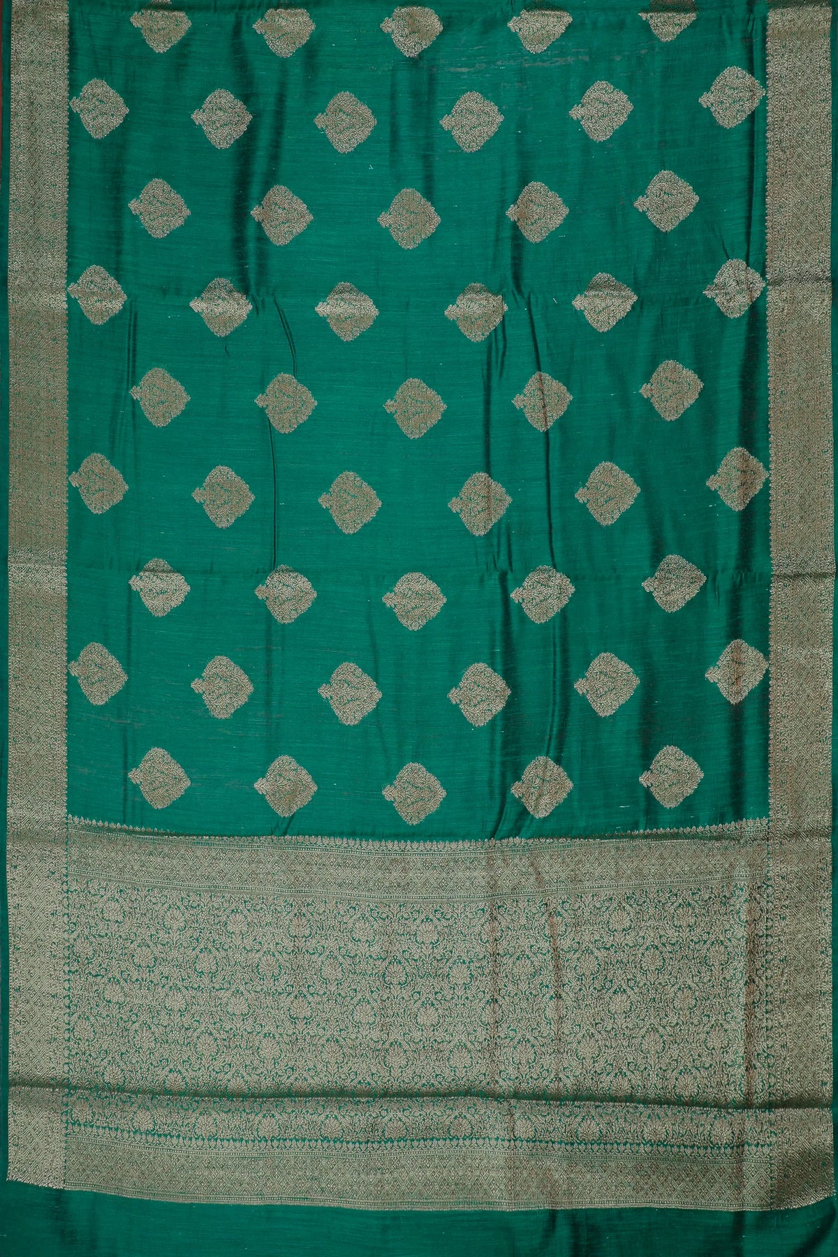 Green Powerloom Benarasi Dupion Silk Saree