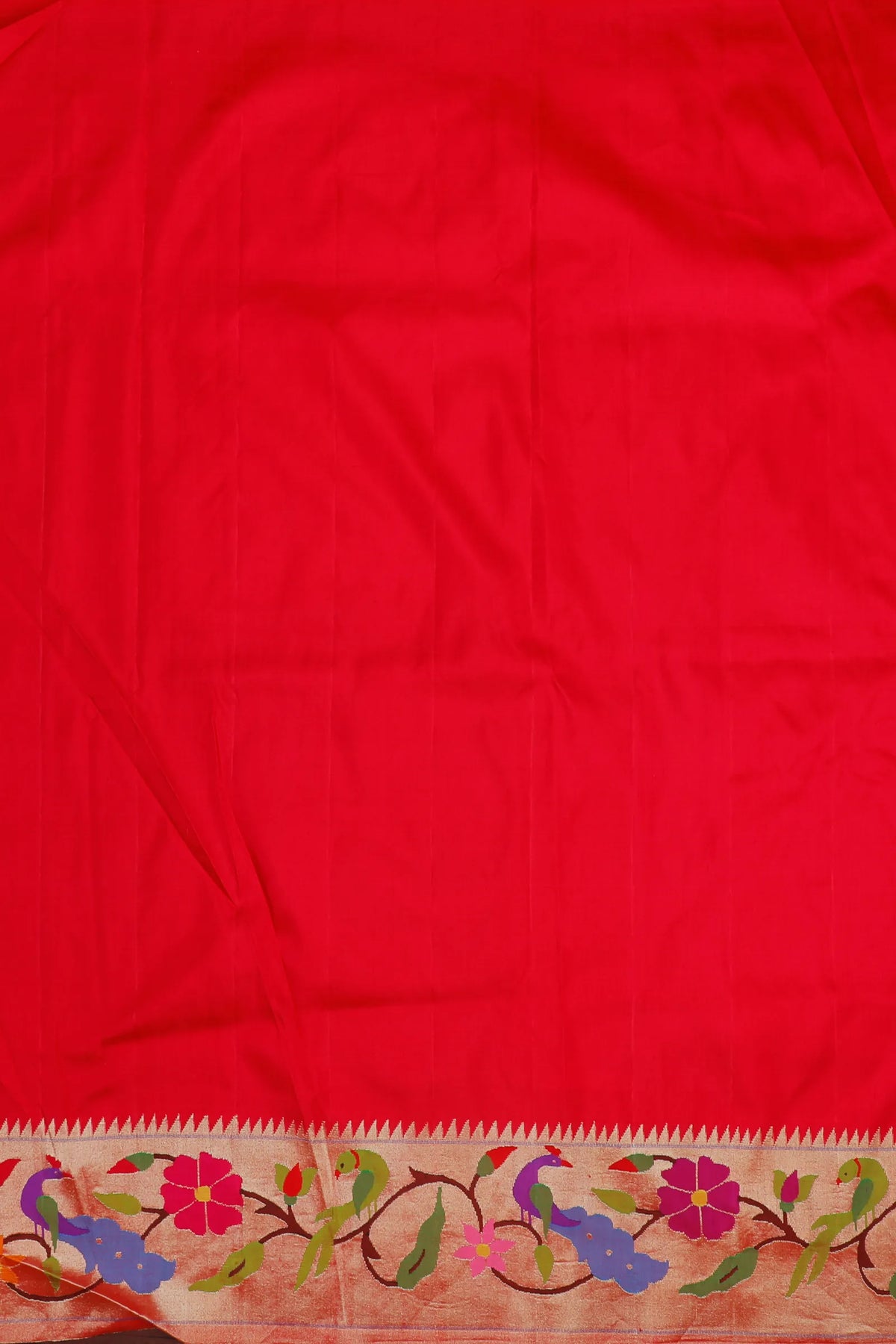 Deep Pink Handloom Pure Silk Paithani Saree with Brocade Border