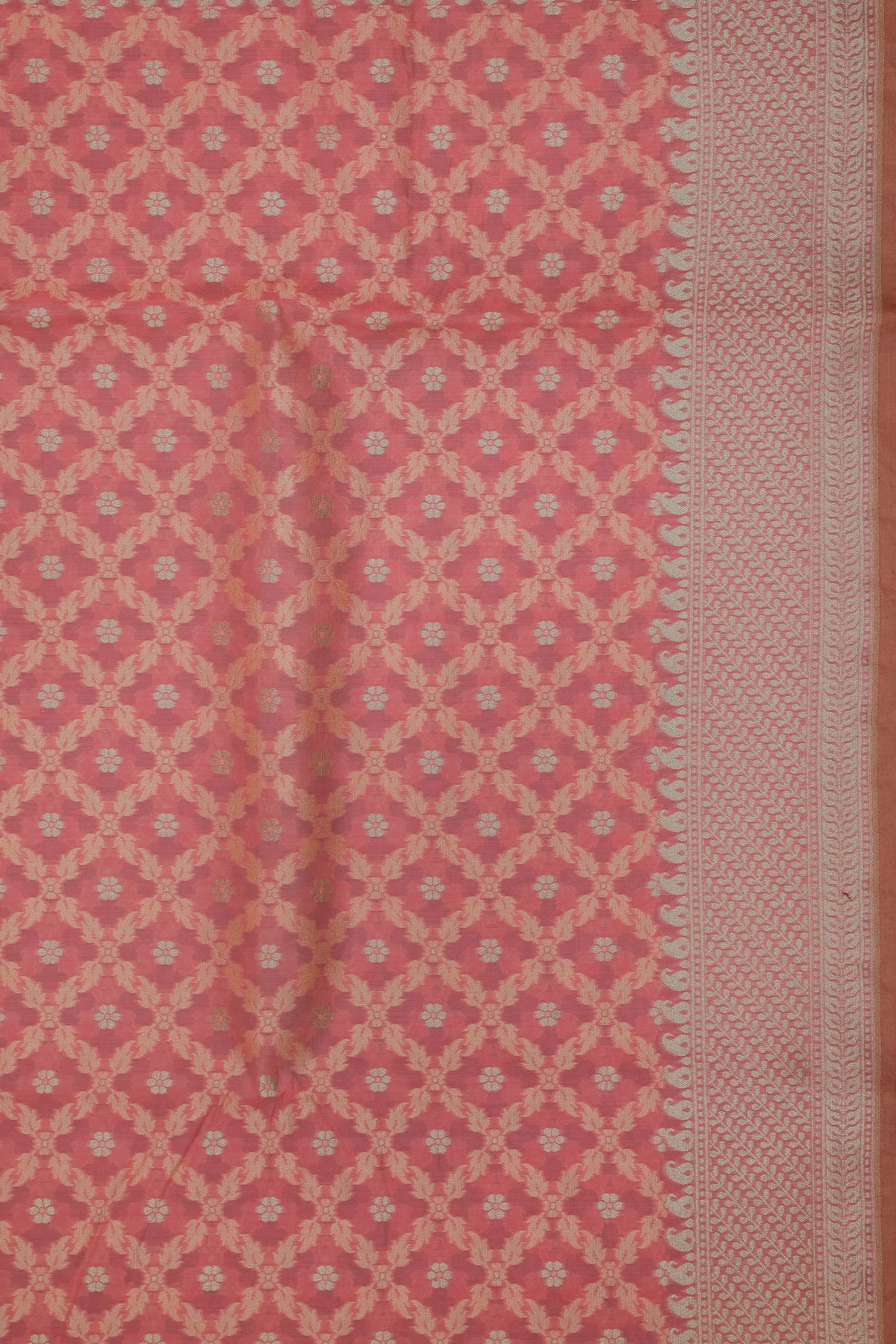 Pink Handloom Benarasi Pure Cotton Saree