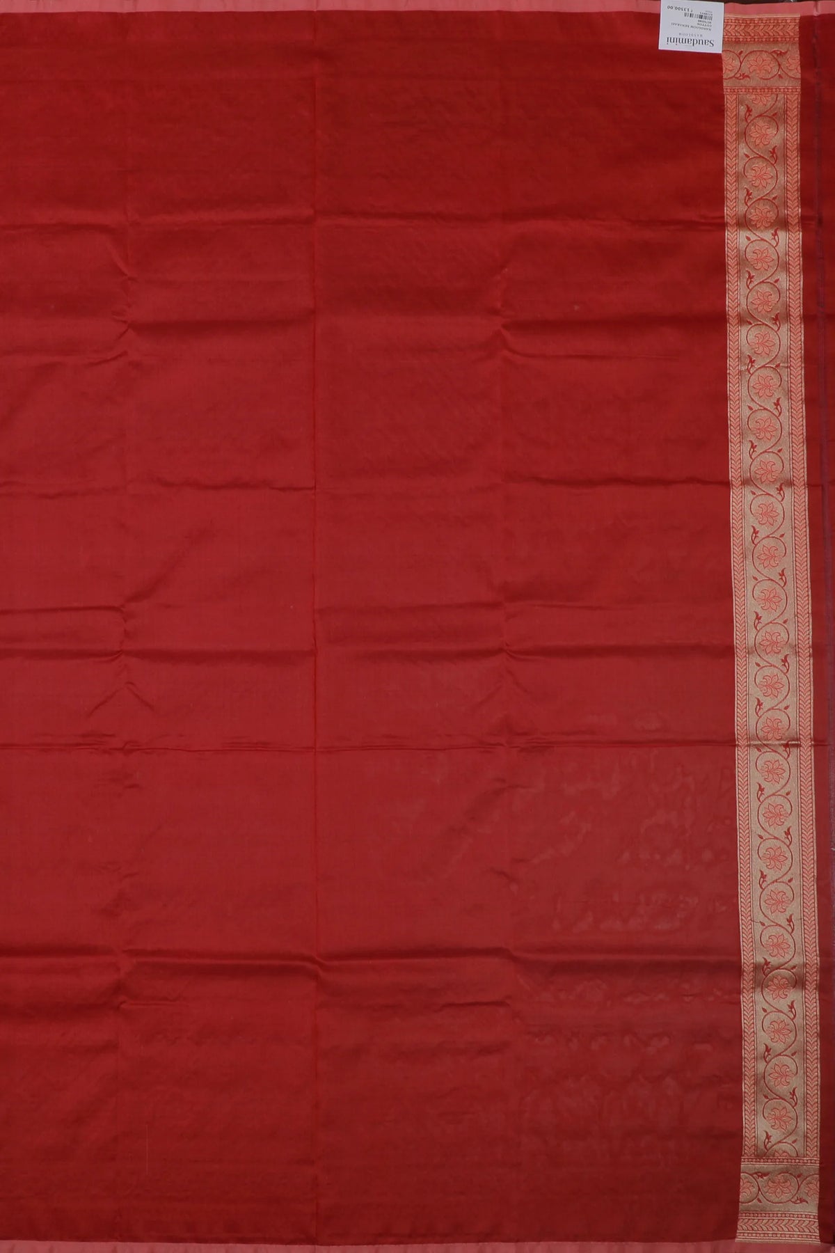 Red Handloom Benarasi Pure Cotton Saree