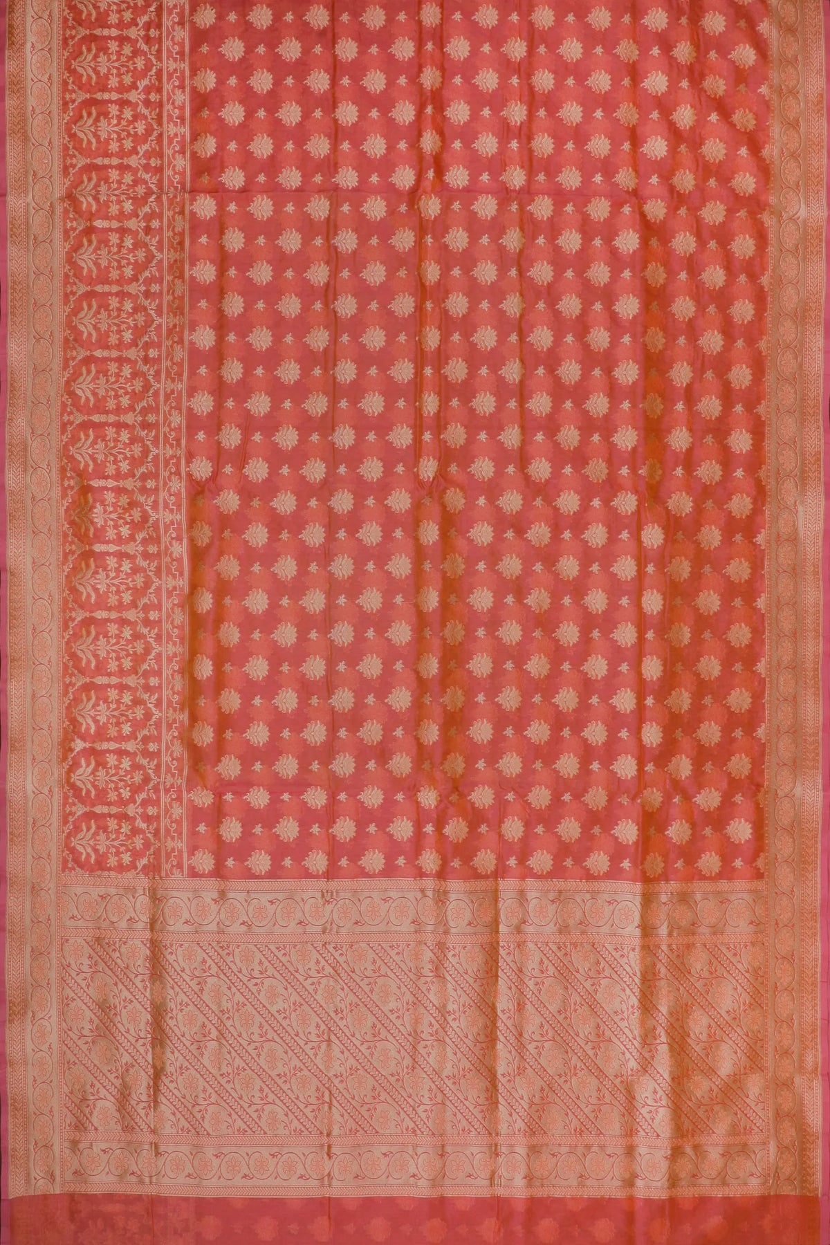 Light Pink Handloom Benarasi Pure Cotton Saree