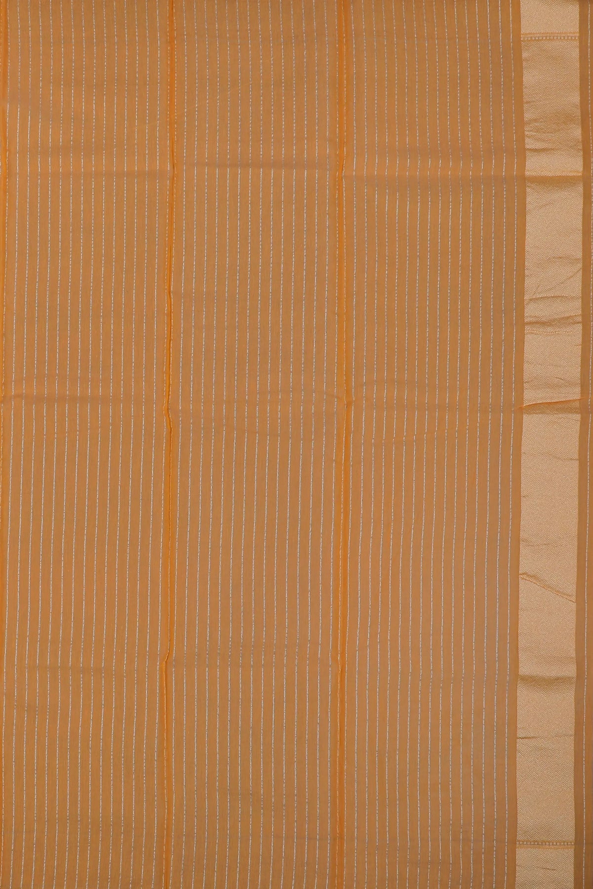 Light Orange Handloom Benarasi Pure Cotton Saree