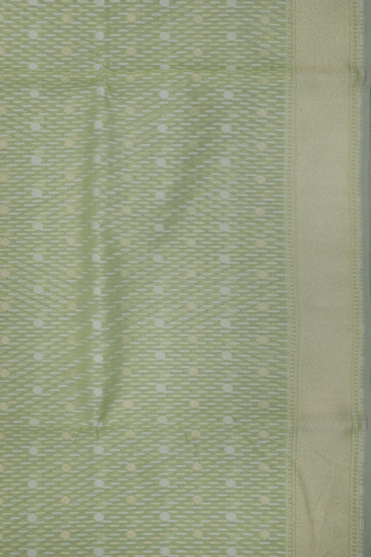 Pista Green Handloom Benarasi Pure Cotton Saree
