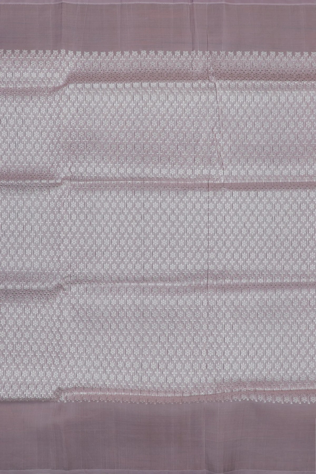 Light Lavender Handloom Benarasi Kora Silk Saree