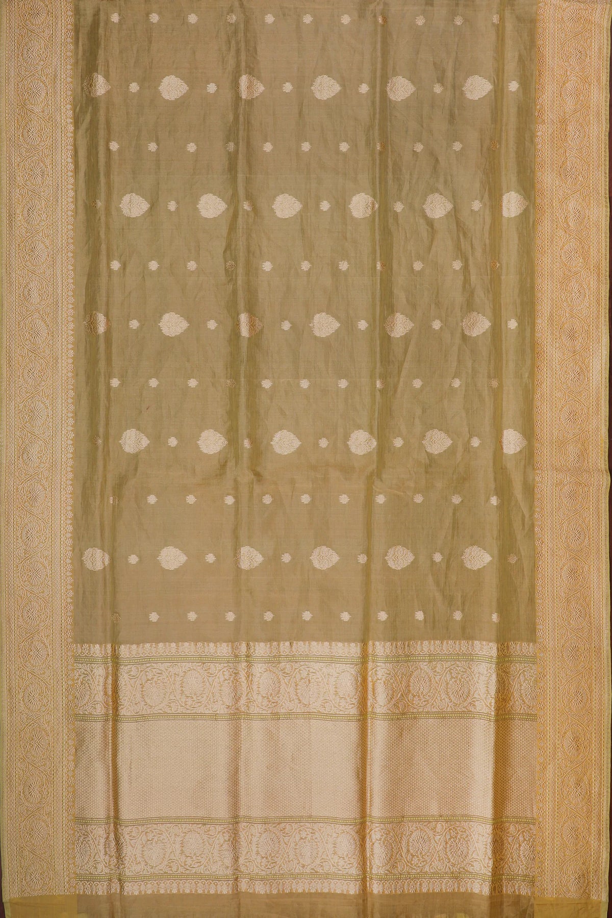 Lavender Handloom Tissue Benarasi Kora Silk Saree