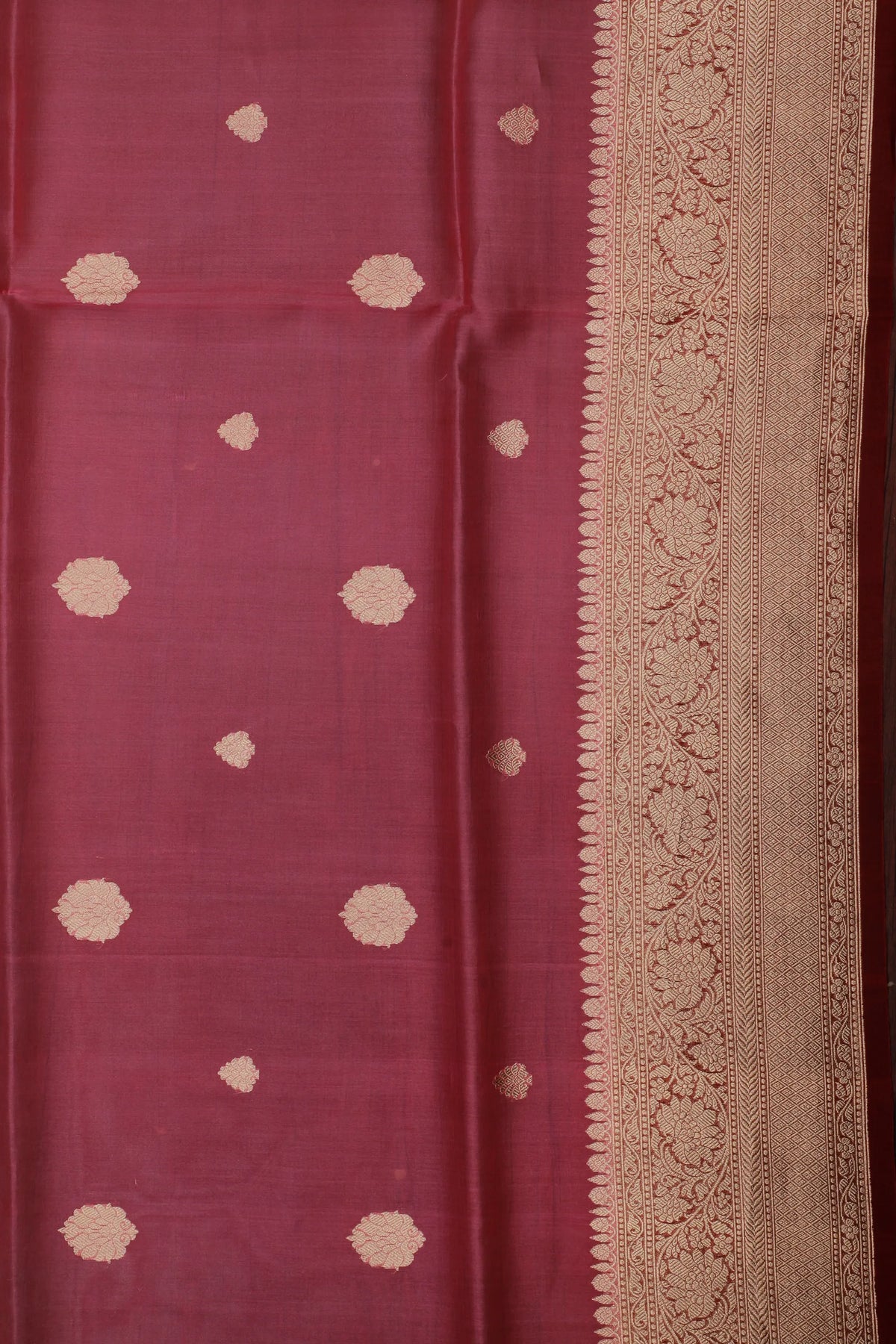 Pink Handloom Benarasi Kora Silk Saree