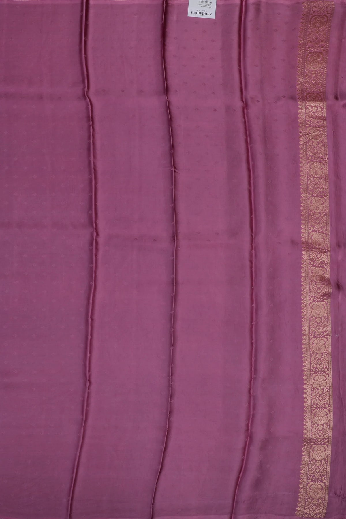 Lavender Powerloom Benarasi Satin Saree