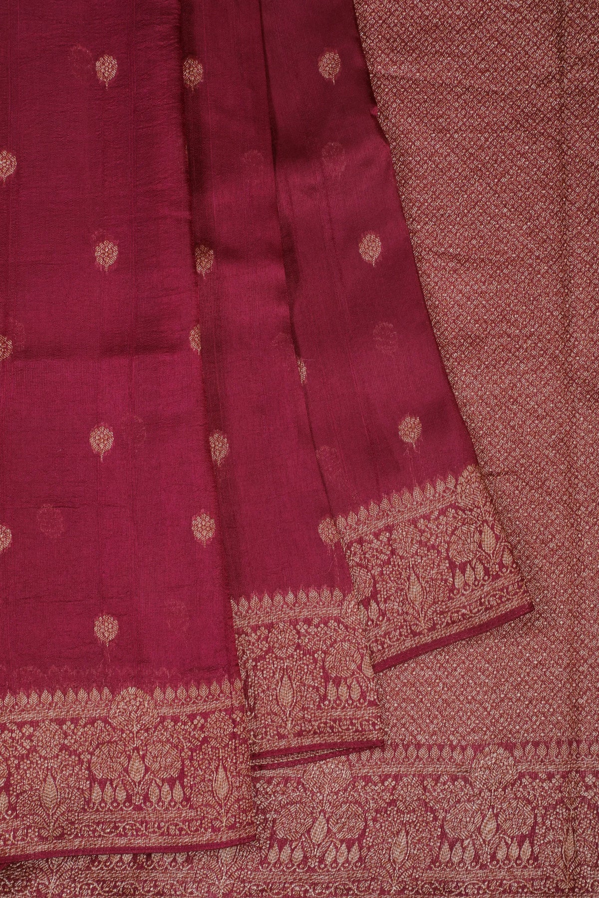 Purple Powerloom Tussar Dupion Semi Silk Saree