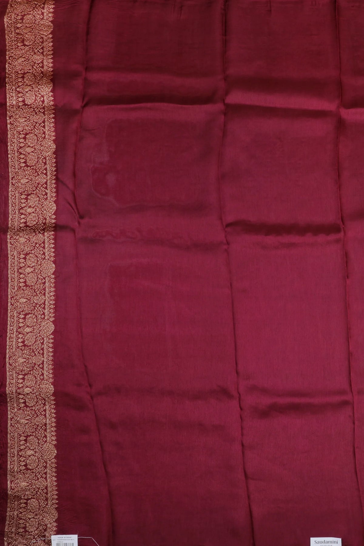 Purple Powerloom Tussar Dupion Semi Silk Saree