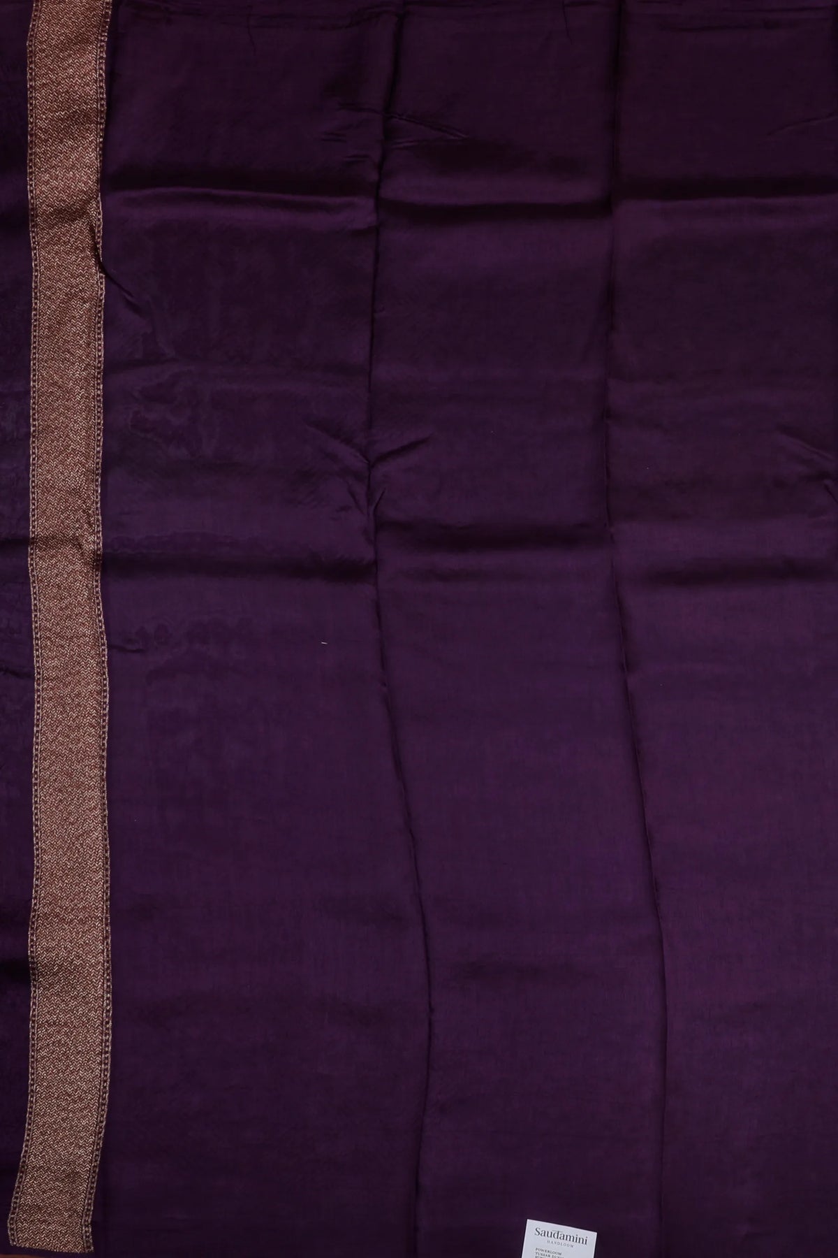 Purple Powerloom Tussar Dupion Semi Silk Saree