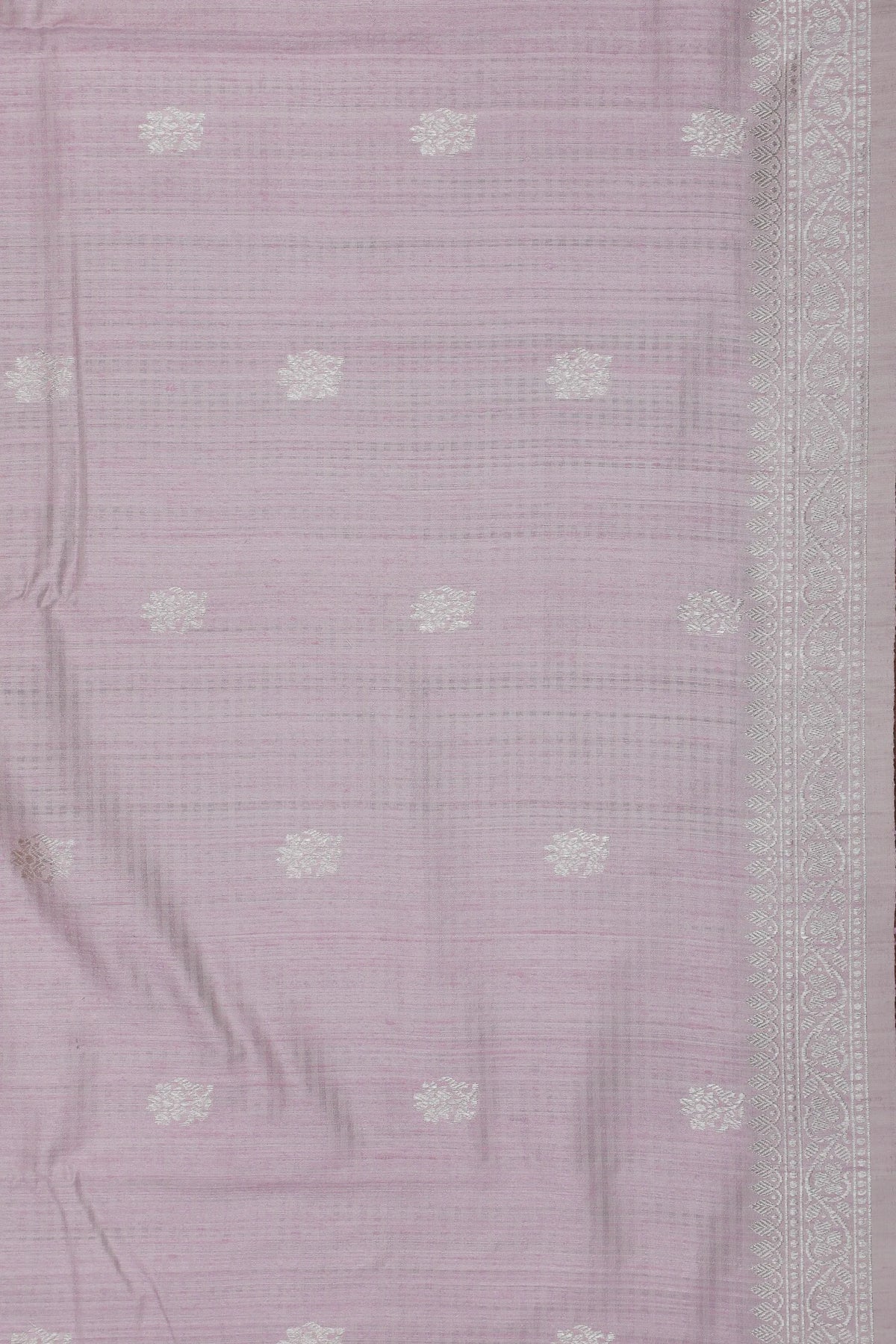 Onion Pink Handloom Benarasi Dupion Ahimsa Silk Saree - Kadhua Weave