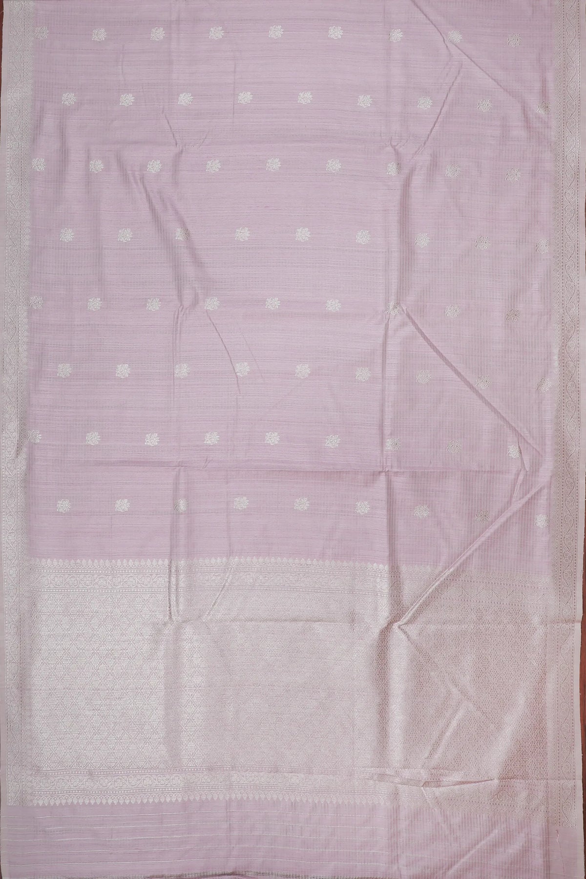 Onion Pink Handloom Benarasi Dupion Ahimsa Silk Saree - Kadhua Weave