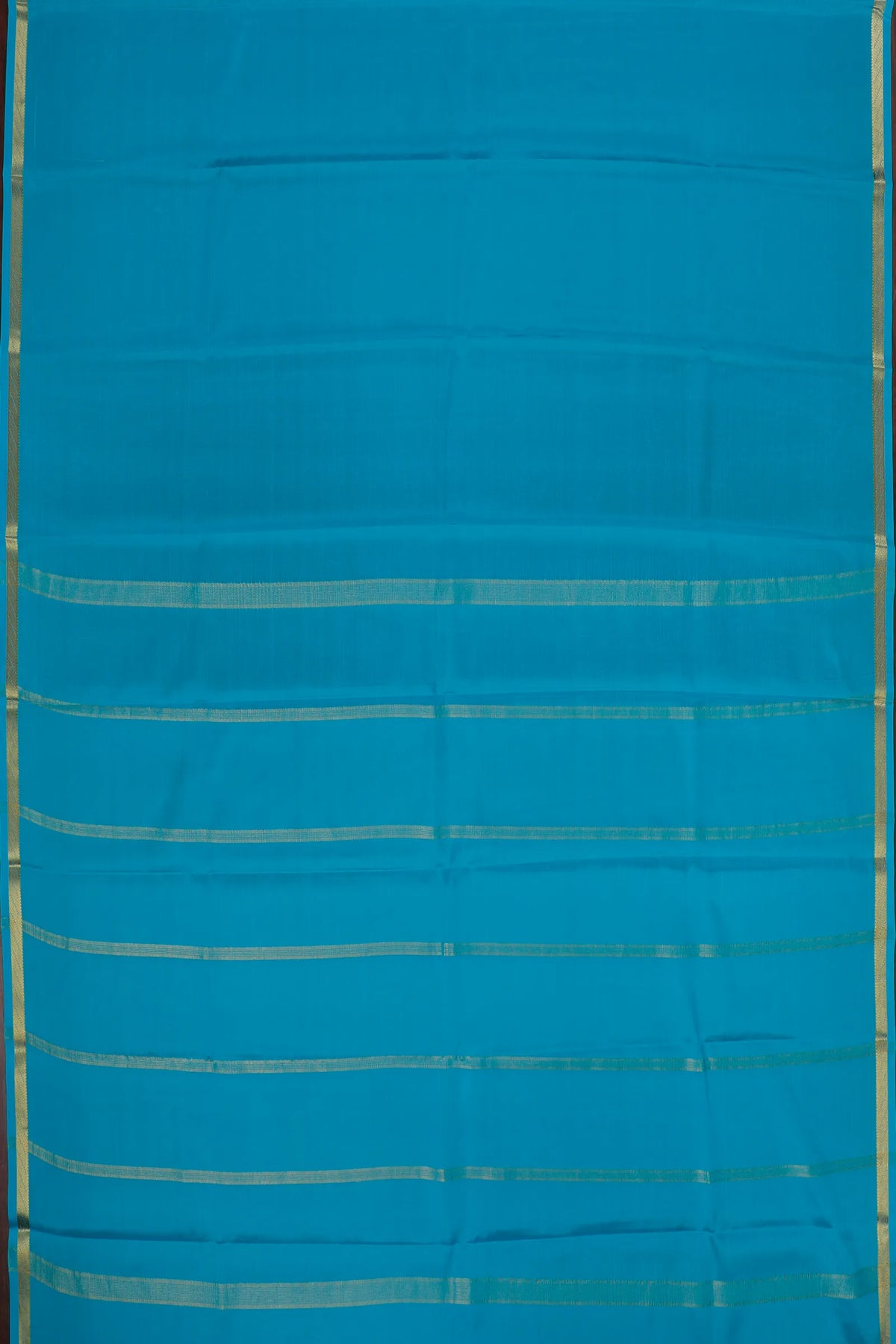 Sky Blue Powerloom Mysore Crepe Saree