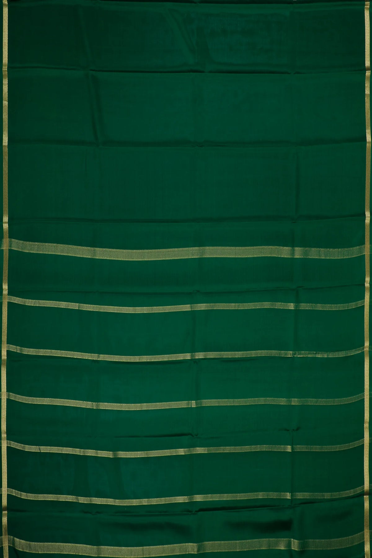 Forest Green Powerloom Mysore Crepe Saree