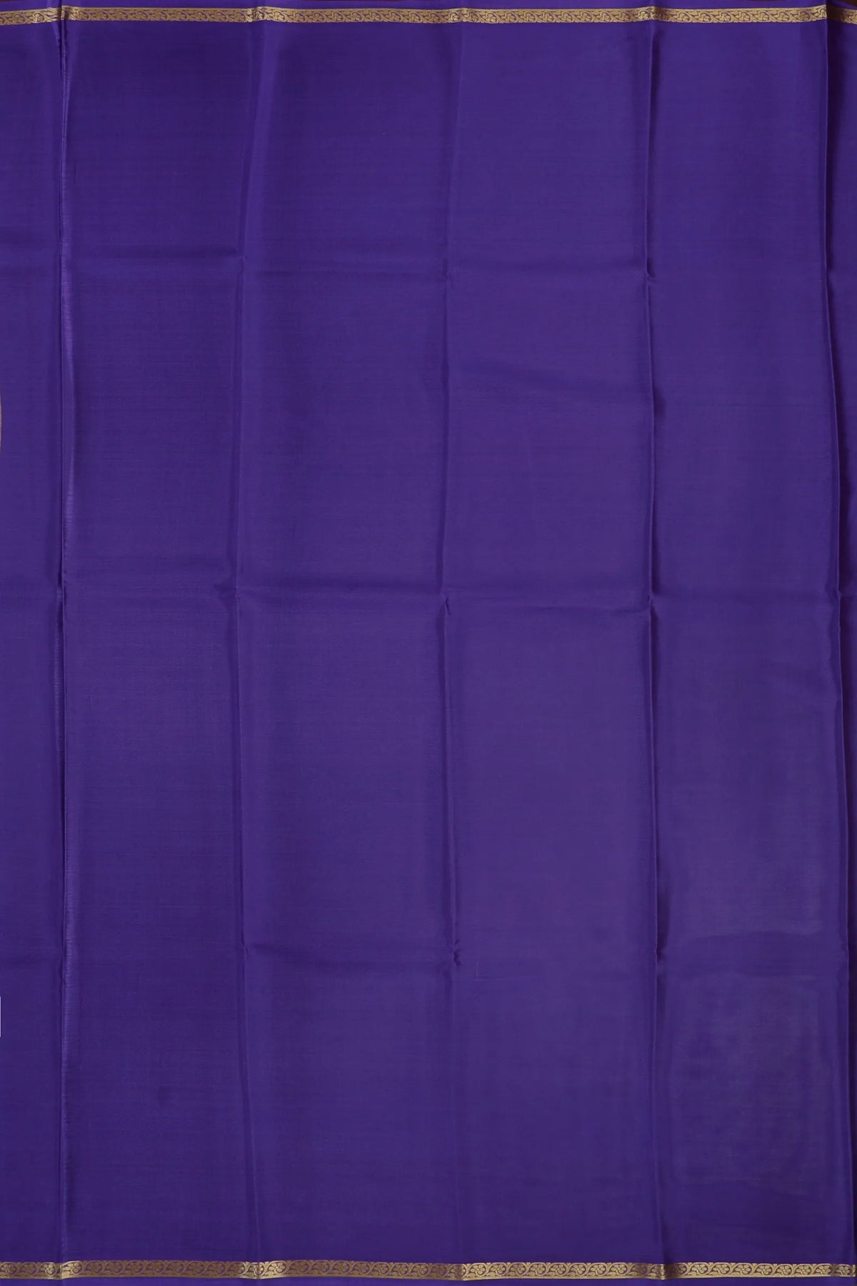 Dark Lavender Powerloom Mysore Crepe Saree