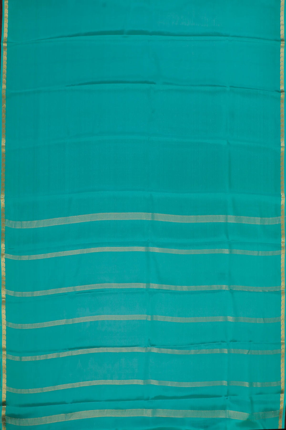 Sky Blue Powerloom Mysore Crepe Saree