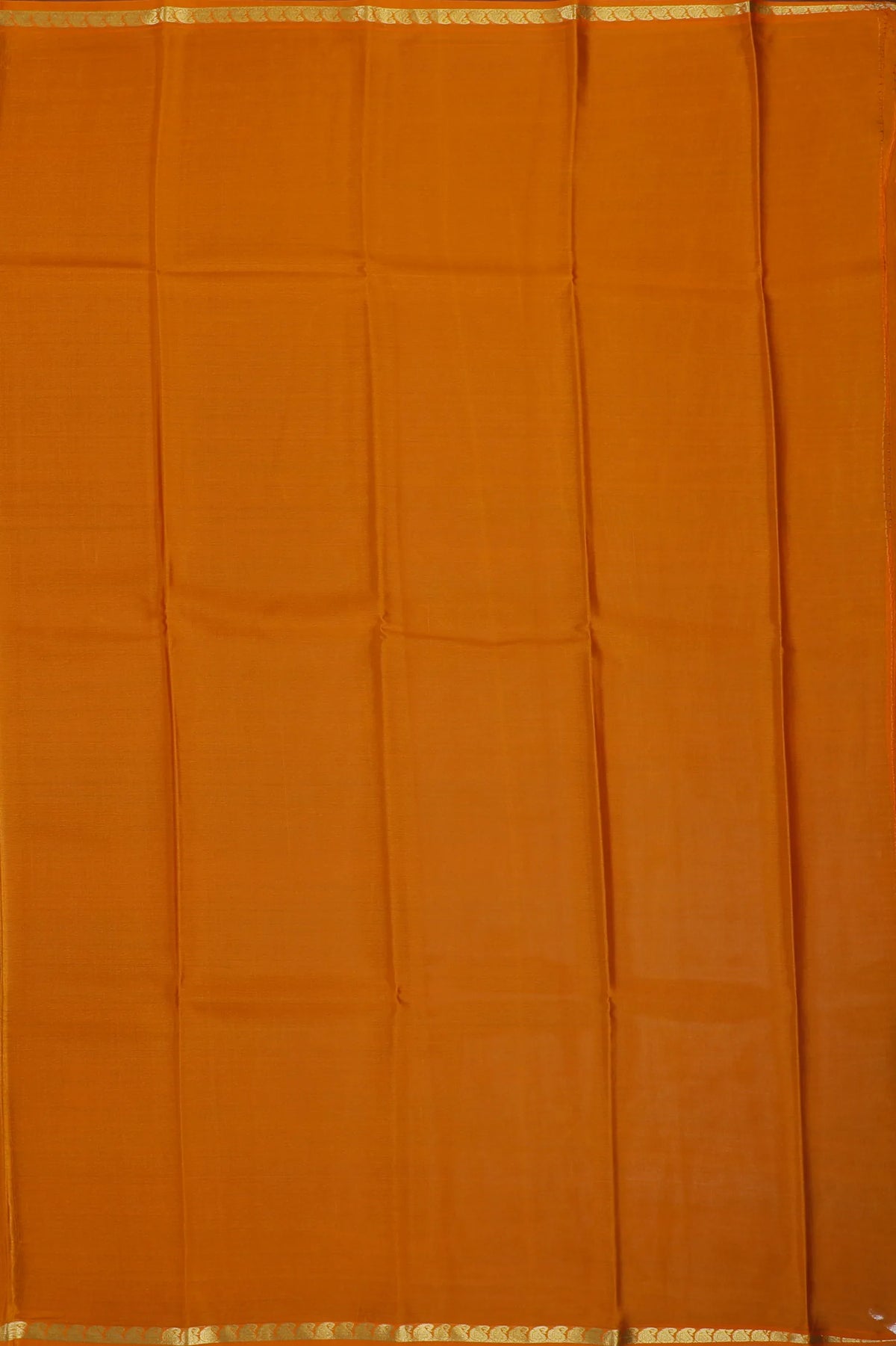 Mustard Yellow Powerloom Mysore Crepe Saree