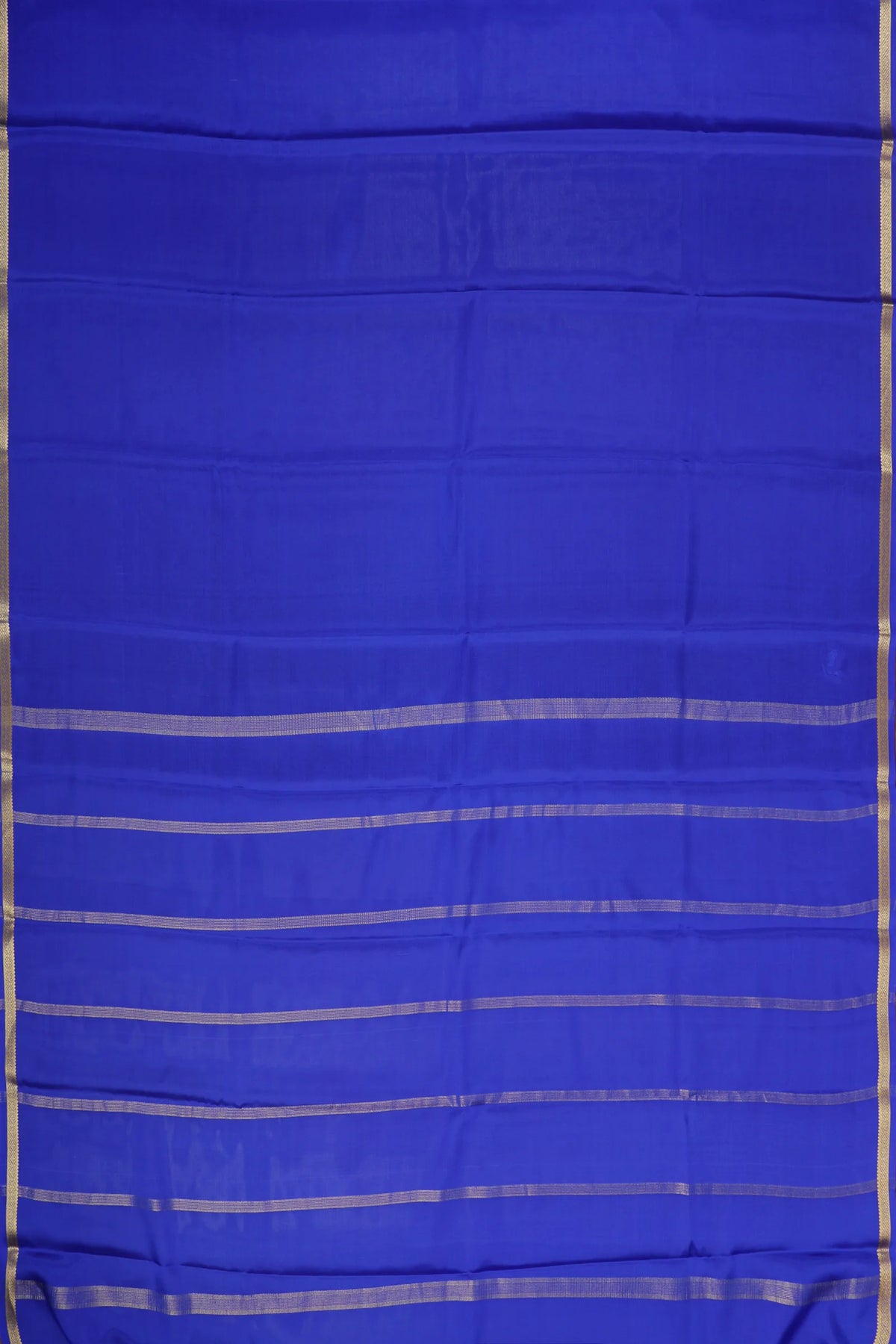 Ink Blue Powerloom Mysore Crepe Saree