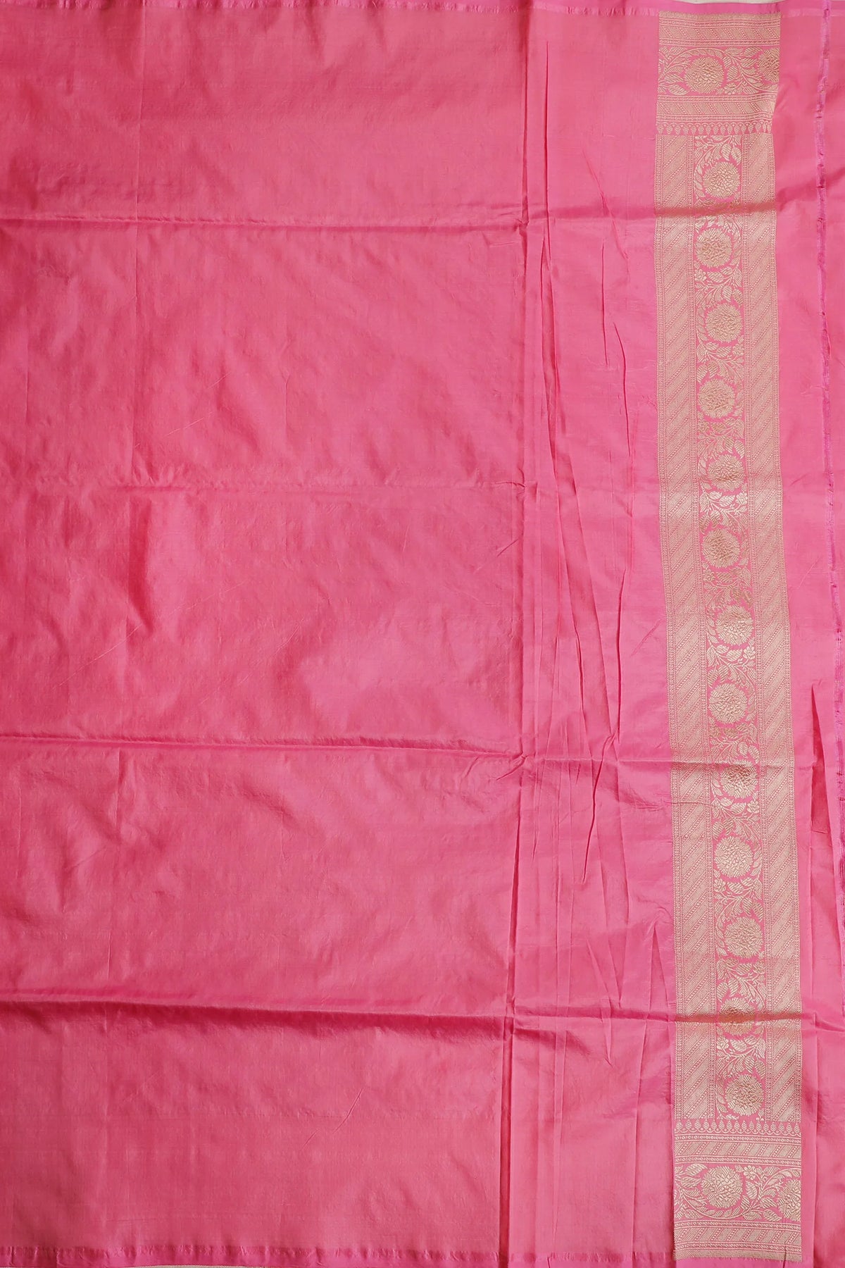 Rose Pink Handloom Benarasi Katan Silk Saree