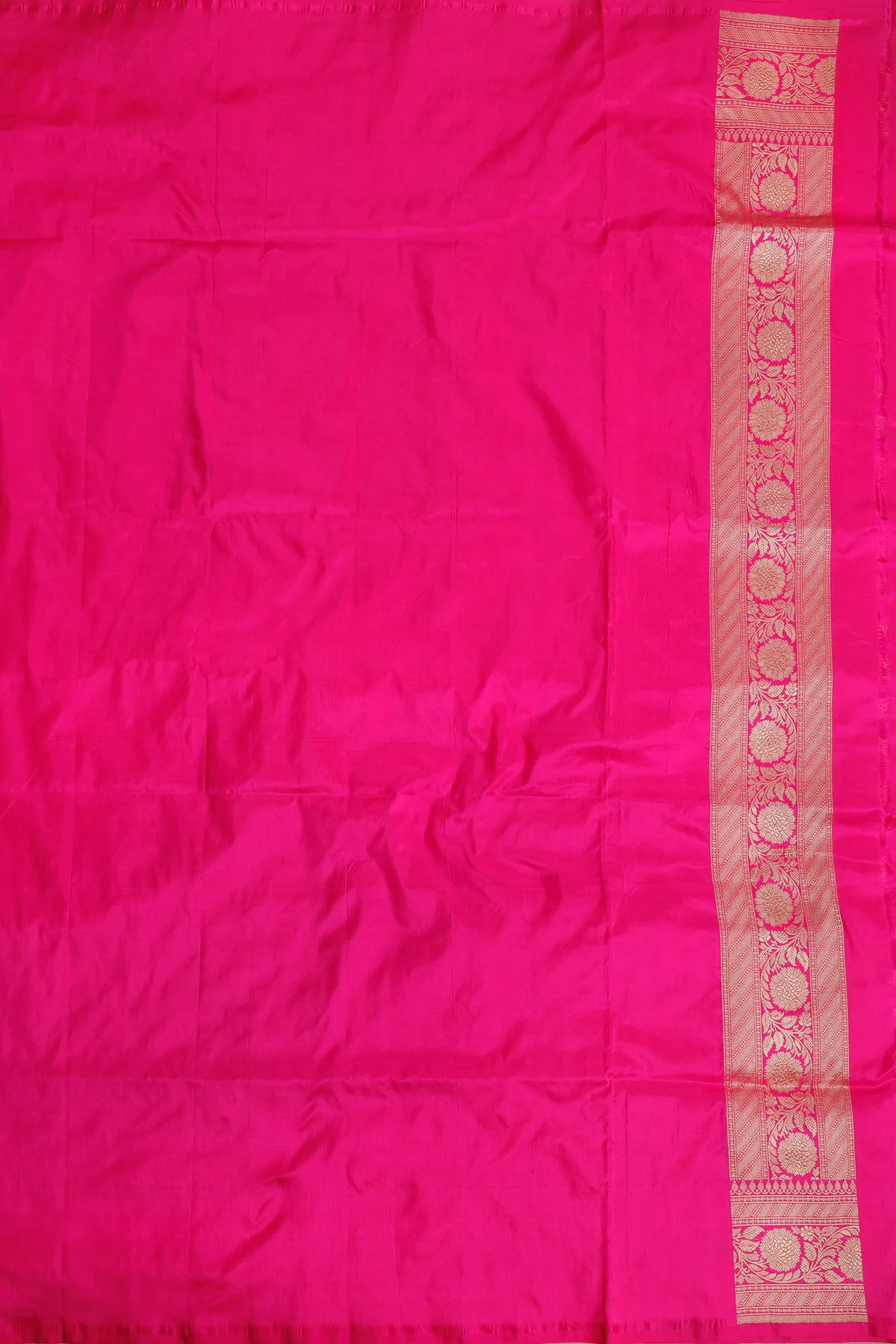 Hot Pink Handloom Benarasi Katan Silk Saree