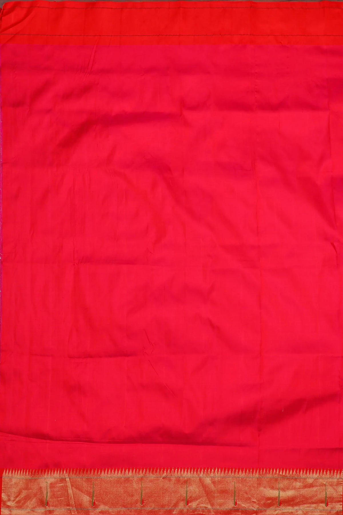 Red Handloom Pure Silk Muniya Paithani Saree