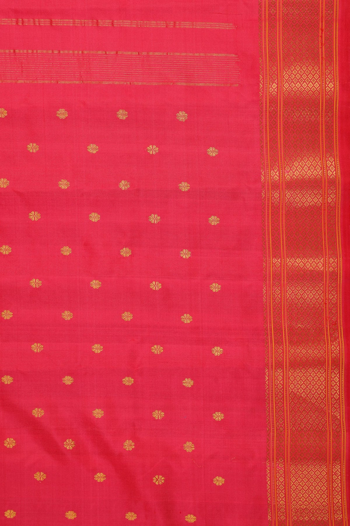 Dhoop Chaav Pink Handloom Pure Silk Gadwal Saree - Kalanjali Paithani