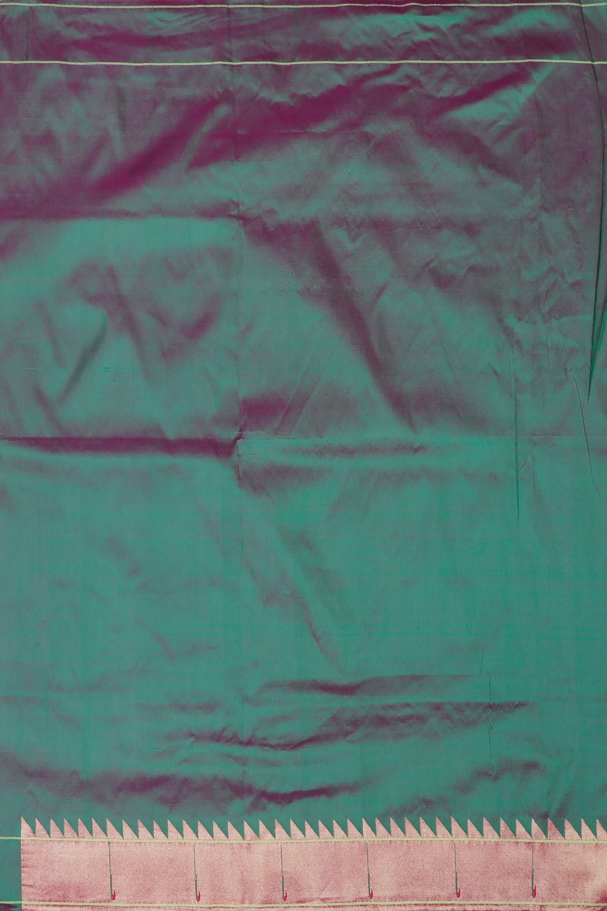 Dhoop Chaav Green Handloom Pure Silk Muniya Paithani Saree