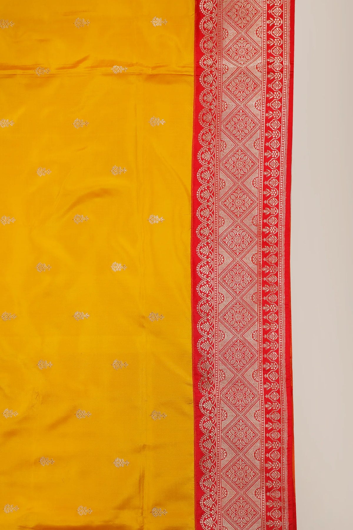 Yellow Handloom Benarasi Katan Silk Saree