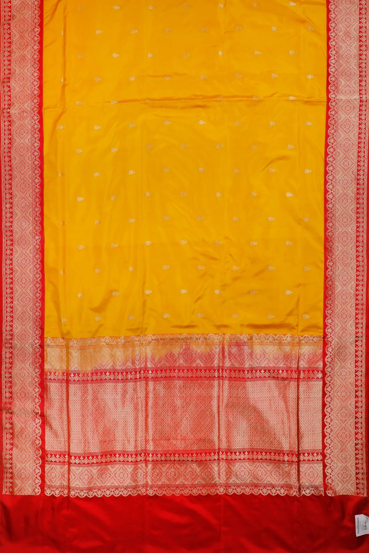 Yellow Handloom Benarasi Katan Silk Saree