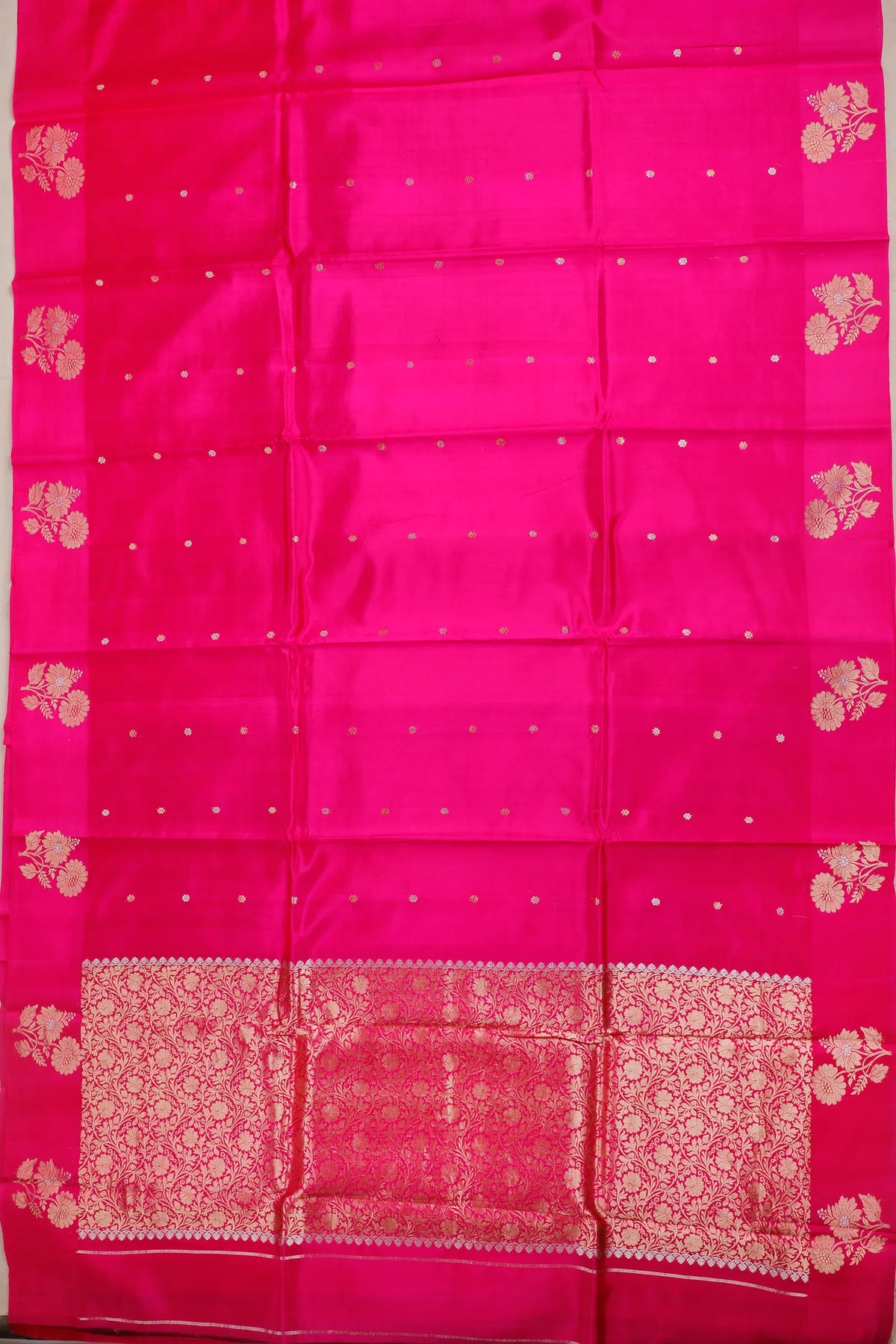 Pink Pure Silk Handloom Mashru Benarasi Saree