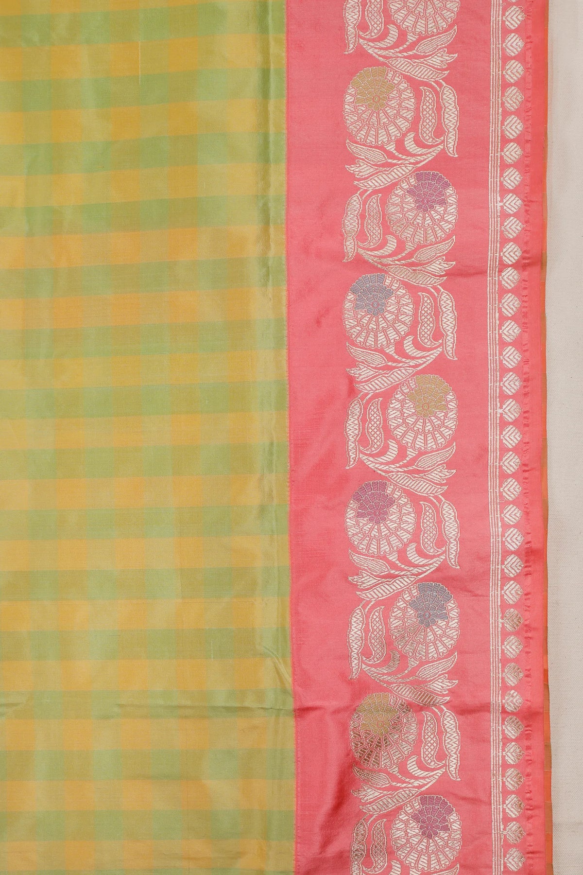 Pista Green Benarasi Katan Pure Silk Saree