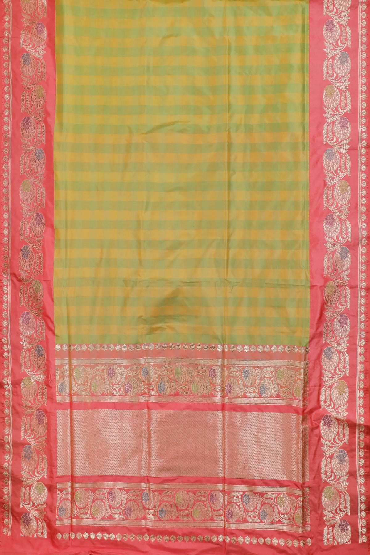 Pista Green Benarasi Katan Pure Silk Saree