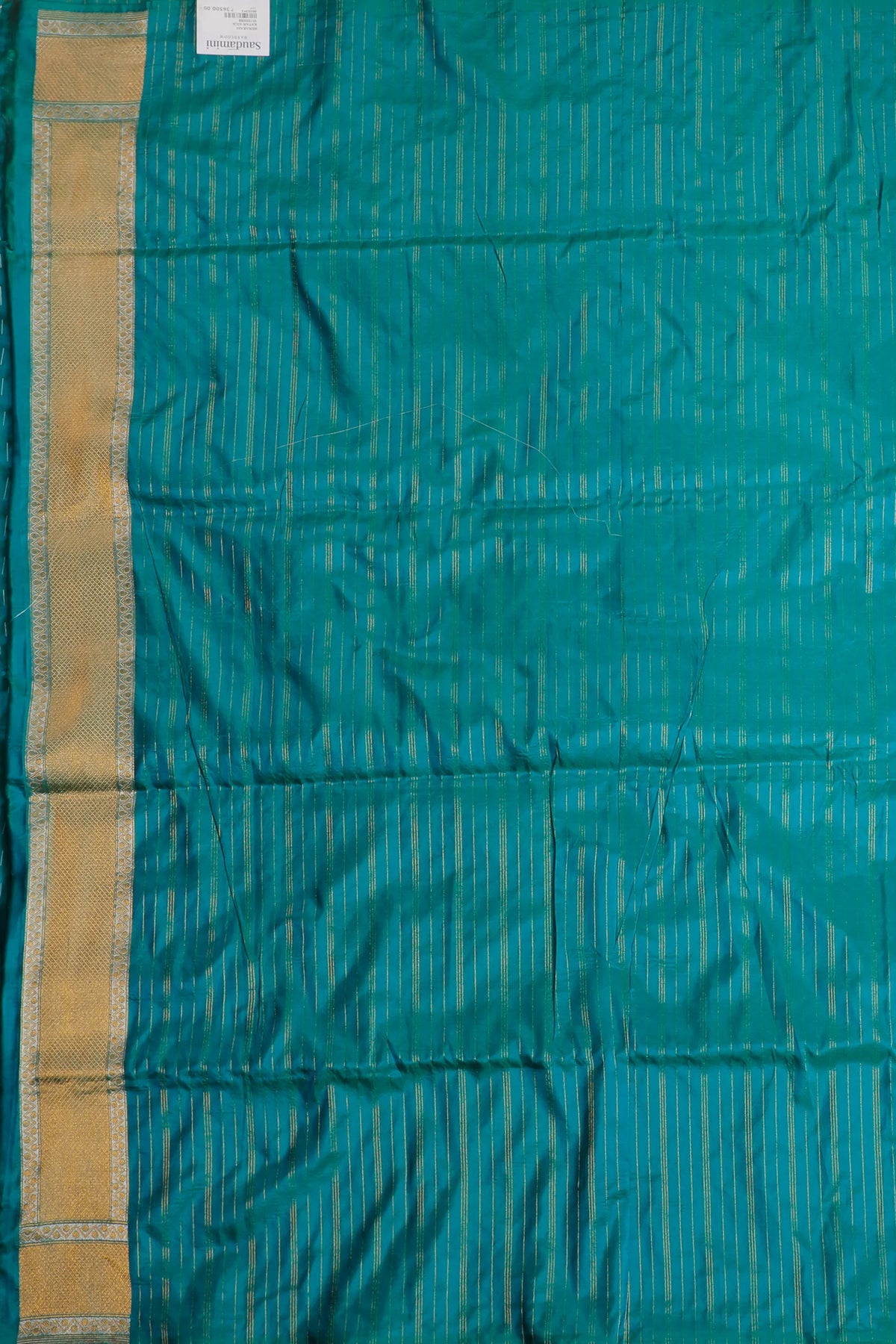 Turquoise Blue Handloom Benarasi Katan Silk Saree