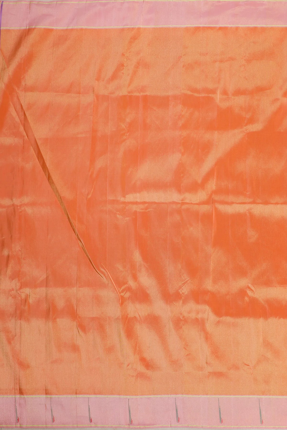 Peach Pure Silk Handloom Tissue Paithani Saree