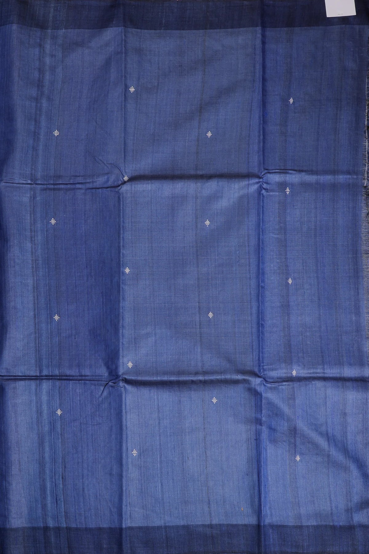 Navy Blue Handloom Tussar Silk Saree
