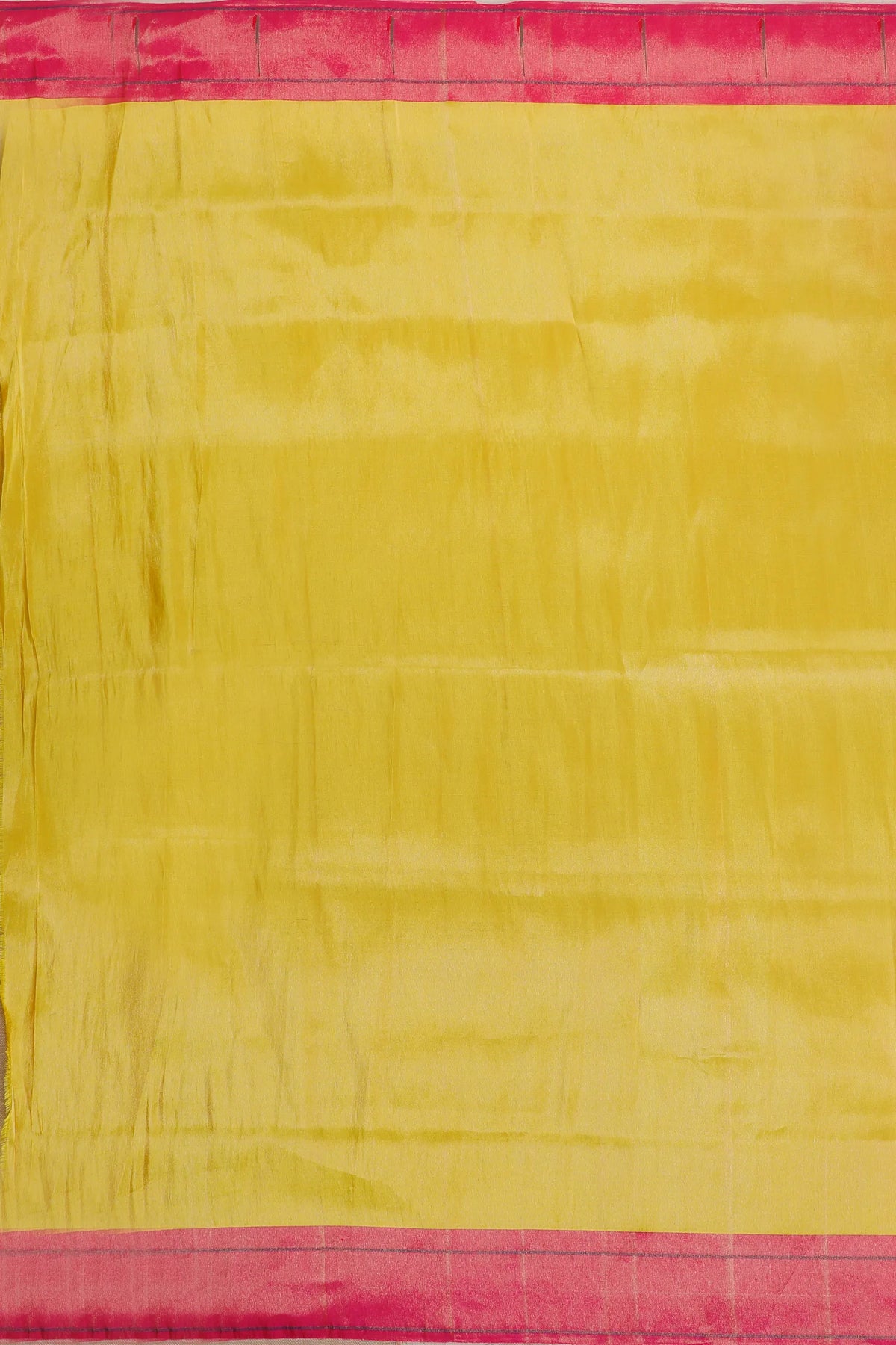 Bright Yellow Pure Silk Handloom Tissue Paithani Saree