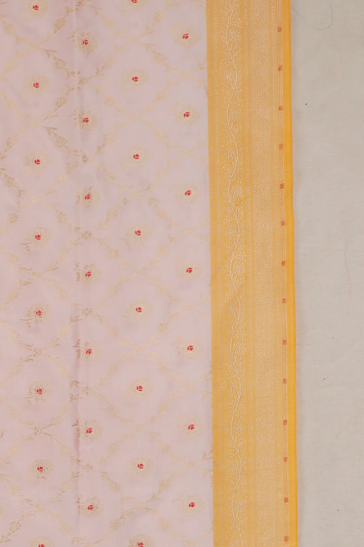 Baby Pink Handloom Benarasi Katan Silk Saree