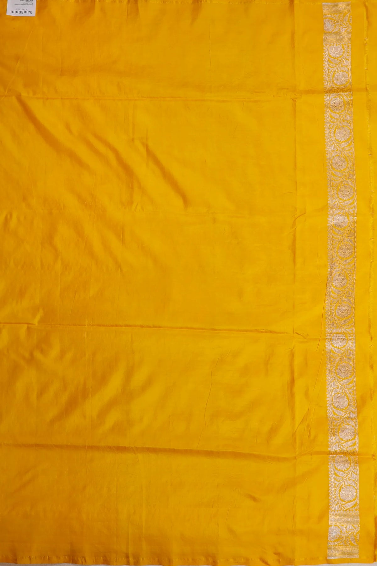 Fresh Yellow Handloom Benarasi Katan Silk Saree